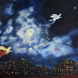 The Return To Sirius | Oil on Stretched Canvas | 93 x 73 cm
