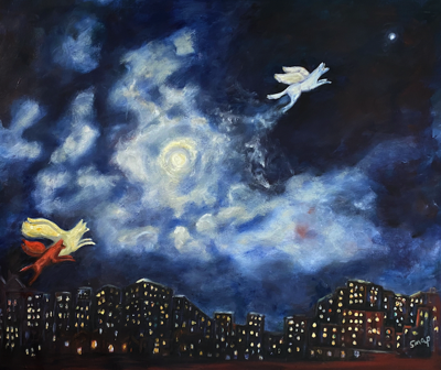  The Return To Sirius | Oil on Stretched Canvas | 93 x 73 cm 